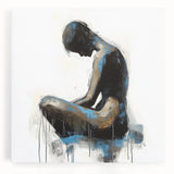 Abstract figurative art canvas featuring vibrant colors and dynamic shapes, ideal for modern home decor. Perfect addition to any artistic space or gallery wall.