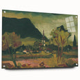 Expressionist Landscape with Church - Vibrant Nature-Inspired Wall Art