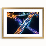 Elegant gold landscape bridge frame with mat, showcasing a stunning front view design, ideal for home decor and gallery displays. Perfect for enhancing any art collection.