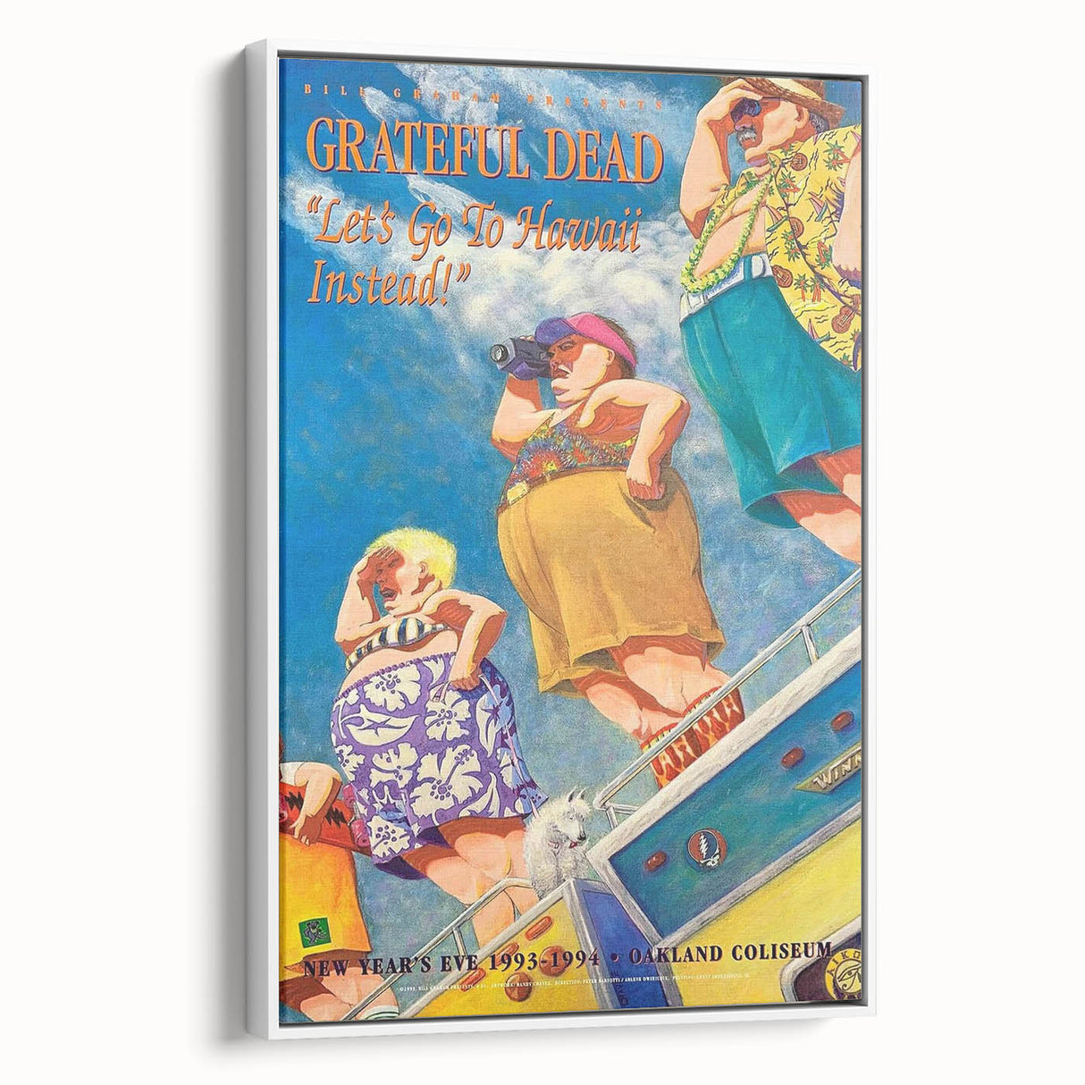 Grateful Dead Retro Wall Art - Vintage New Year’s Eve 1993-94 Poster