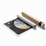 ABC Alphabet Canvas Art - Mercury Planet Space Poster