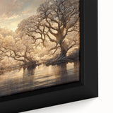 Close-up of framed abstract floral wall art on canvas, showcasing vibrant colors and intricate details, perfect for modern home decor or gallery display.
