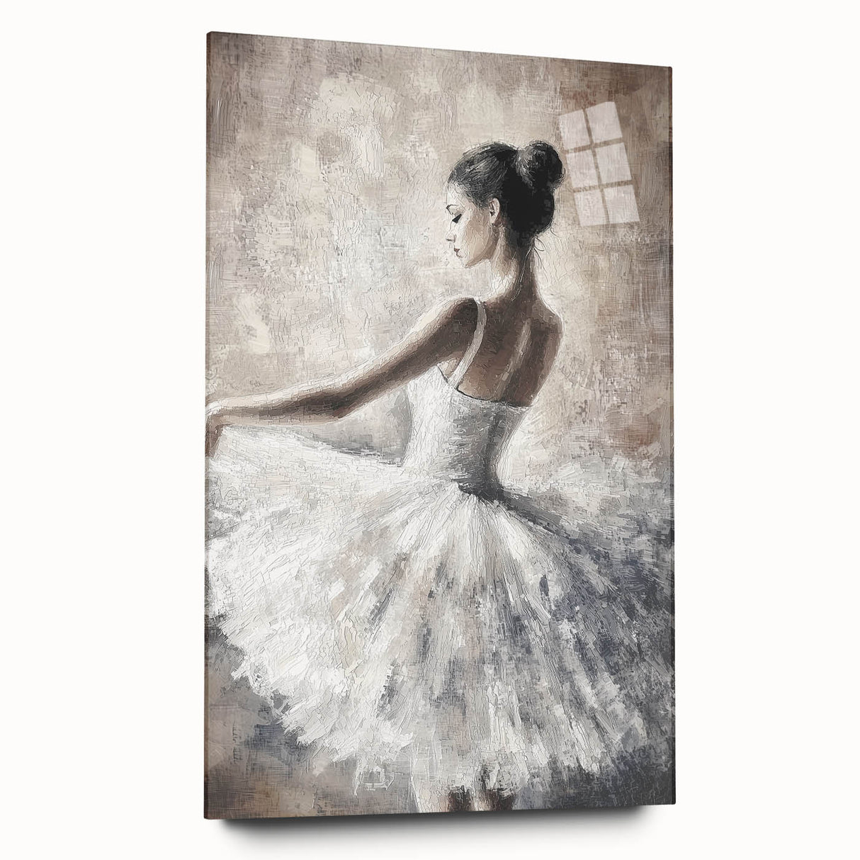 Abstract figurative acrylic artwork displayed in a glass frame, showcasing vibrant colors and fluid shapes, ideal for modern home decor or art enthusiasts.