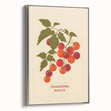 Landscape art painting of colorful fruits on a silver-framed canvas, ideal for kitchen wall decor.