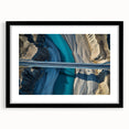 Black landscape bridge frame with a white mat, showcasing a modern design suitable for home decor. Ideal for displaying artwork or photos, enhancing interiors.