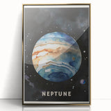 Numbers and Shapes Wall Art - Neptune Planet Space Poster