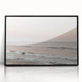 Large abstract wall art featuring mid-century modernist designs in vibrant summer hues on a black framed acrylic print.