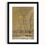 Romanticism Art - Winter Sun Landscape - Classic Seasonal Romantic Print