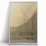 Romanticism Art - Winter Sun Landscape - Classic Seasonal Romantic Print