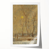 Romanticism Art - Winter Sun Landscape - Classic Seasonal Romantic Print
