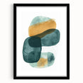 Modern Dining Room Art – Teal & Gold Abstract Dining Room Wall Art