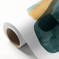 Modern Dining Room Art – Teal & Gold Abstract Dining Room Wall Art