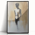 Minimalist Figurative Wall Art - Monochrome Silhouette with Earthy Tones