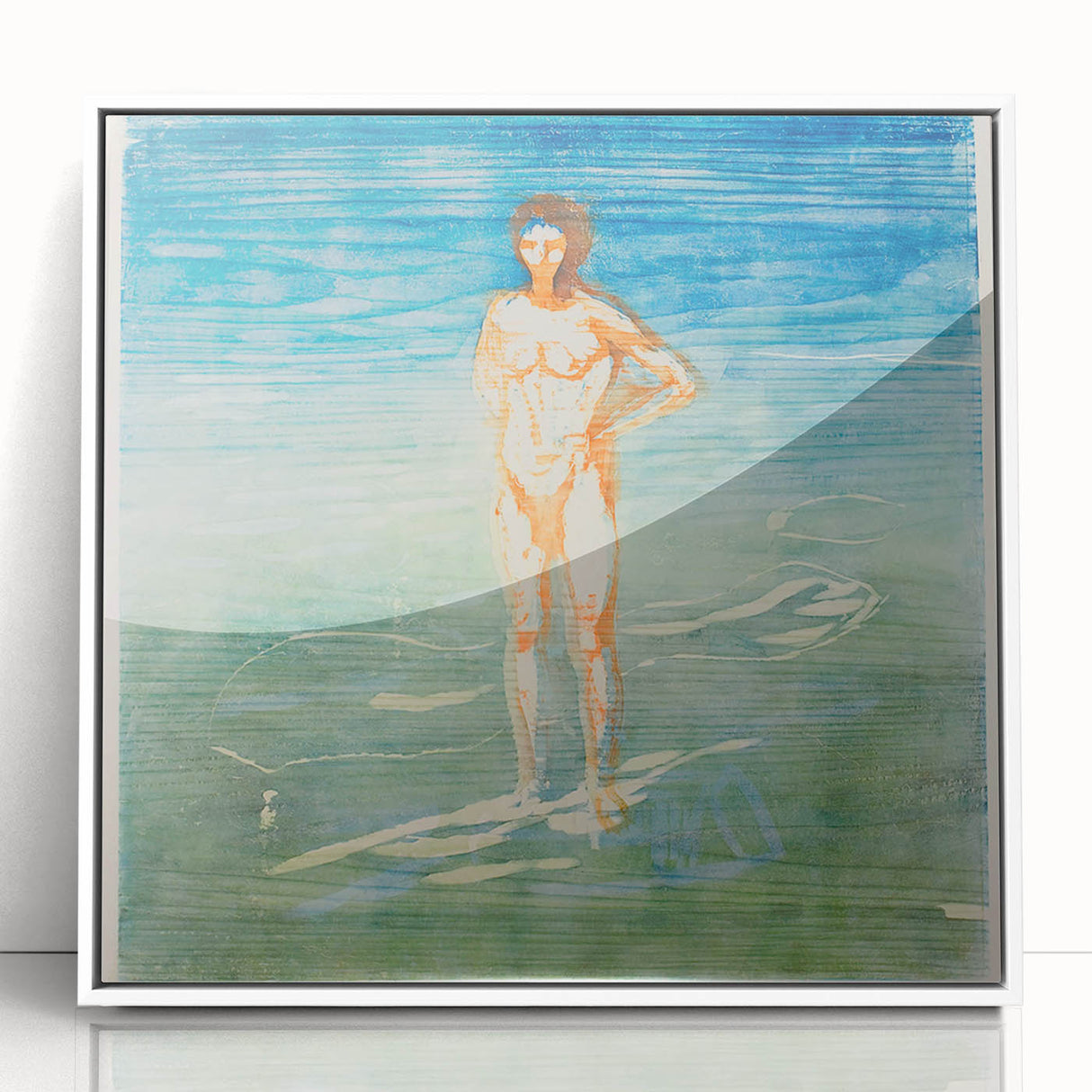 Edvard Munch's Man Bathing - Serene Expressionist Artwork Print