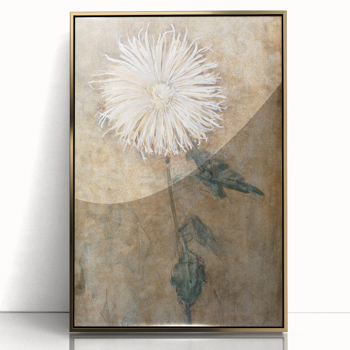 Elegant Chrysanthemum Modern Wall Art - Minimalist Contemporary Art Print