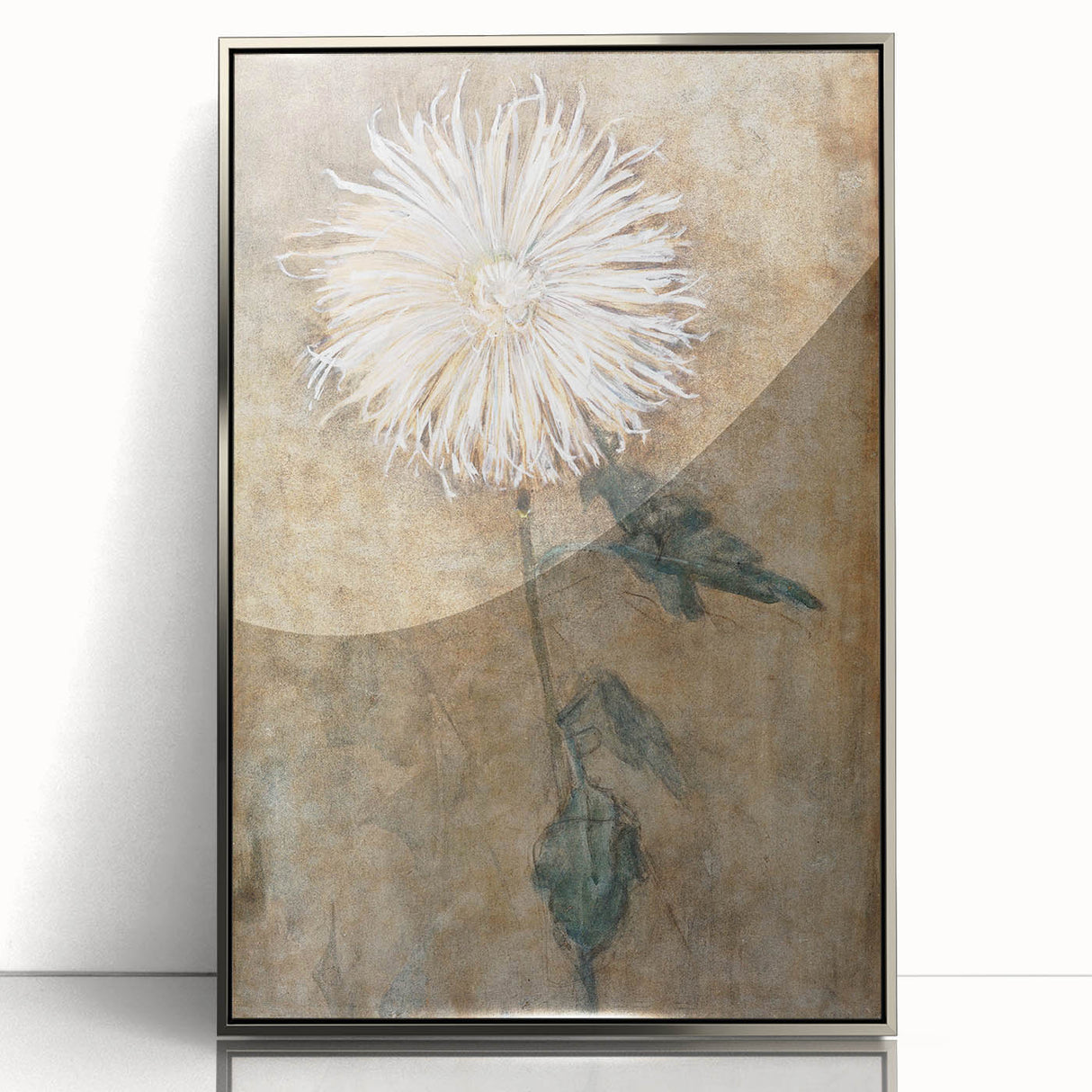Elegant Chrysanthemum Modern Wall Art - Minimalist Contemporary Art Print