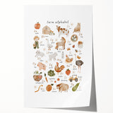 ABC Alphabet Canvas Art - Farm-Themed Alphabet Learning Poster