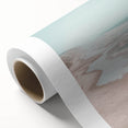 Art deco poster of a summer scene in pastel shades on rolled canvas, ideal for nursery wall art.