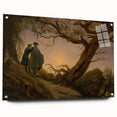 Romanticism Art - Two Men Contemplating the Moon - Classic Nightscape