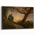 Romanticism Art - Two Men Contemplating the Moon - Classic Nightscape