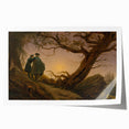 Romanticism Art - Two Men Contemplating the Moon - Classic Nightscape