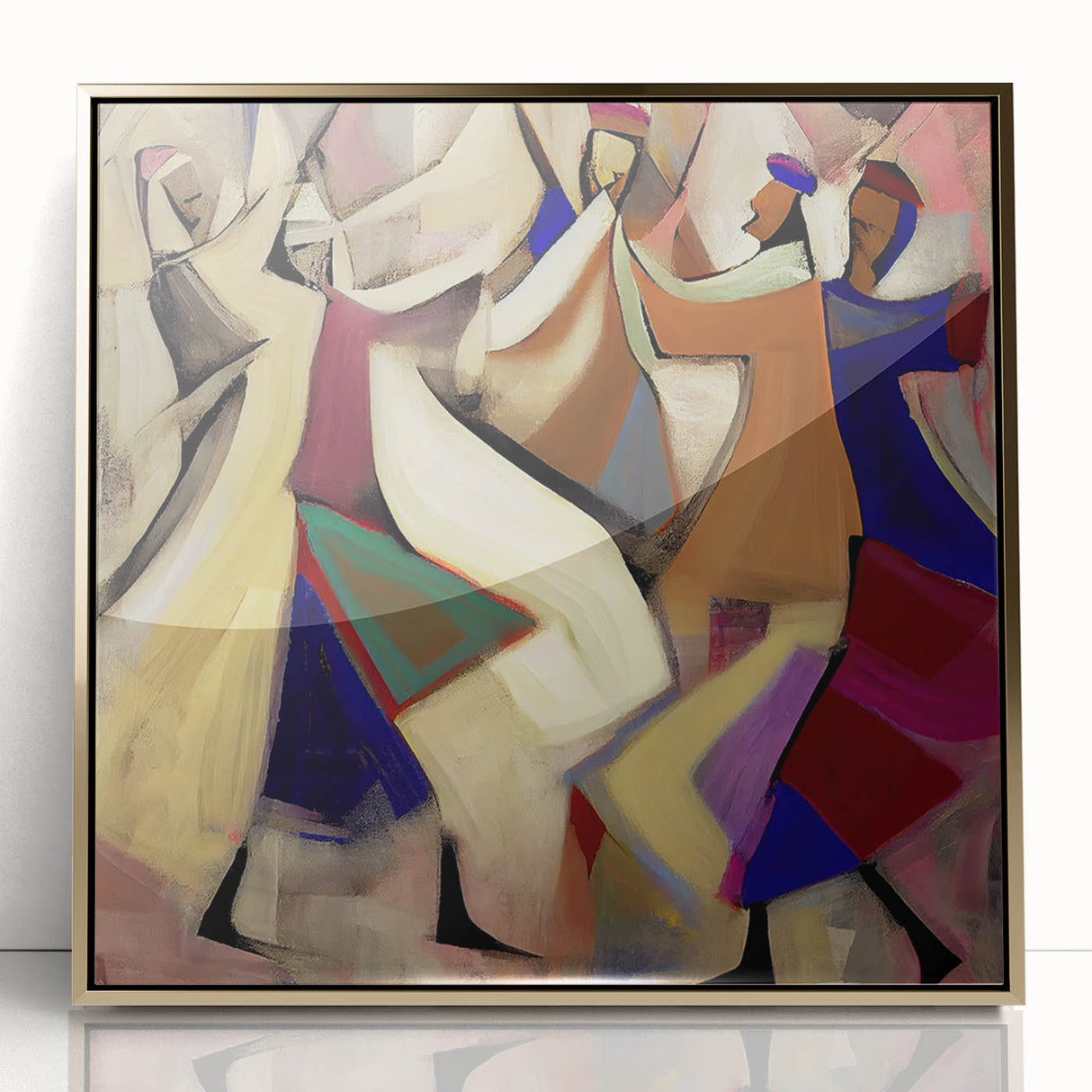 Abstract Dance Living Room Wall Art – Modern Canvas Print