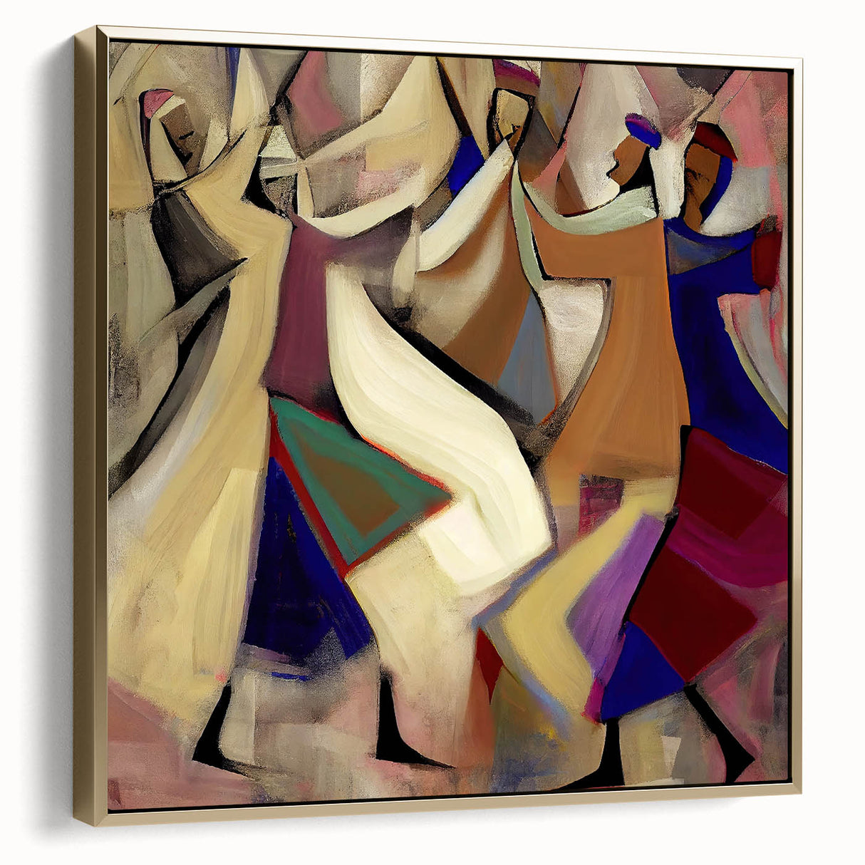 Abstract Dance Living Room Wall Art – Modern Canvas Print