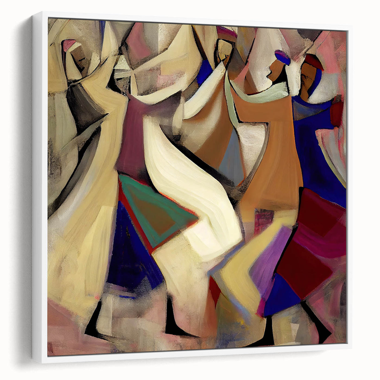 Abstract Dance Living Room Wall Art – Modern Canvas Print