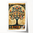 Abstract floral wall art print featuring vibrant colors and intricate designs, rolled for easy transport and display, perfect for modern home decor.