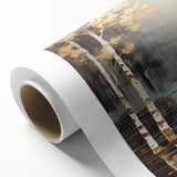 Abstract landscape wall art on rolled canvas, showcasing vibrant colors and dynamic shapes. Ideal for modern decor, enhancing any living space or office environment.