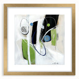Minimalist Abstract Wall Art – Green, Black, and Blue Geometry