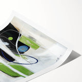 Minimalist Abstract Wall Art – Green, Black, and Blue Geometry