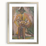 Man Carrying a Deer - Vibrant Expressionist Artwork by Weisz-Kubínčan