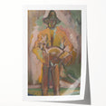 Man Carrying a Deer - Vibrant Expressionist Artwork by Weisz-Kubínčan