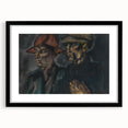 Realism Art Prints - Tramps by Konštantín Bauer Dark Expressive Portrait