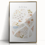 Kids Educational Wall Art - Illustrated Farm Life Learning Print