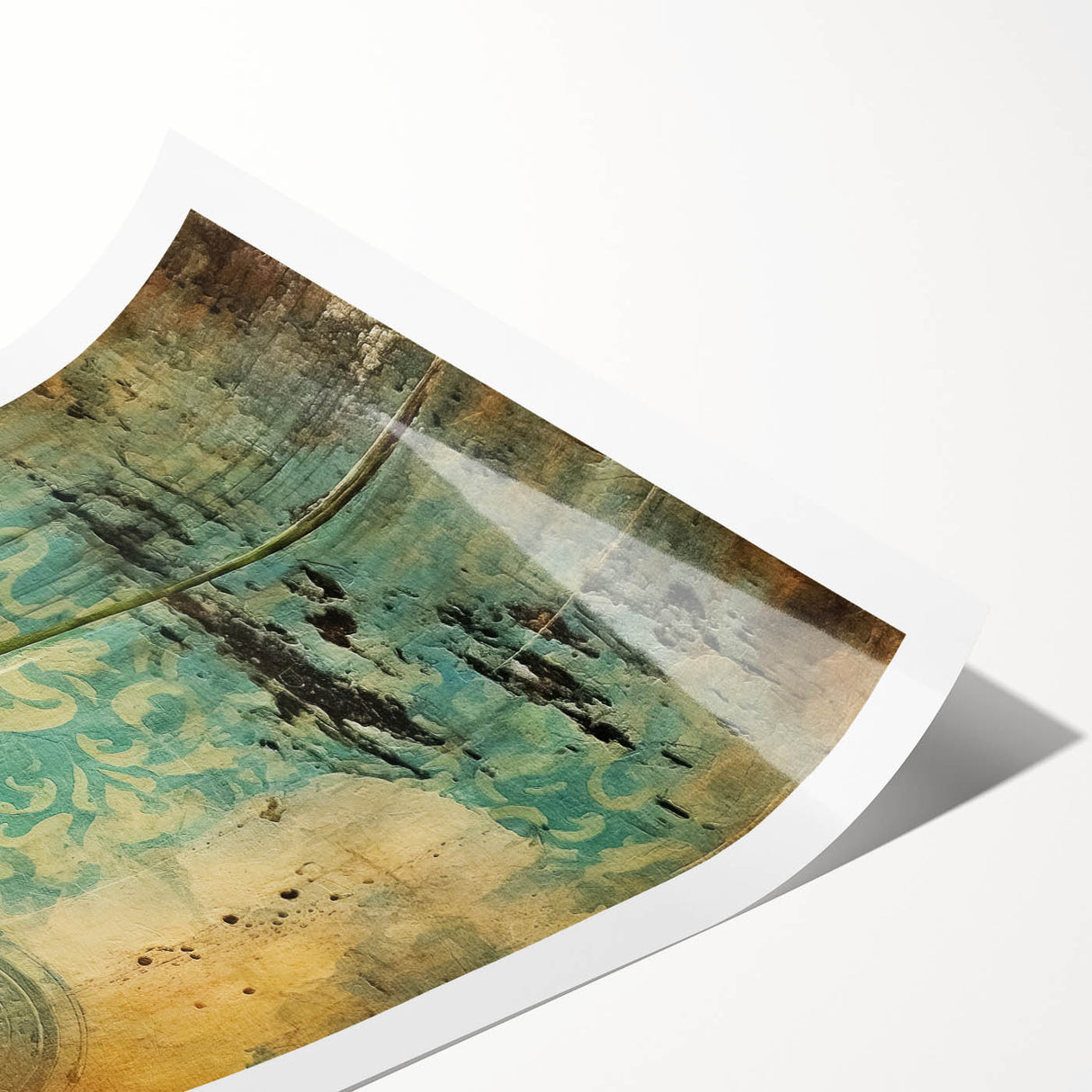 Serene Lotus Living Room Wall Art – Vintage Canvas Print