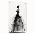 Abstract figurative acrylic artwork displayed in a glass frame, showcasing vibrant colors and intricate details, perfect for modern home decor.