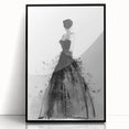 Framed acrylic artwork showcasing an abstract figurative design in bold colors, featuring a black frame, perfect for modern home decor or art collections.