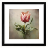 Abstract floral wall art framed in black, featuring vibrant colors and intricate patterns. This modern decor piece adds elegance to any interior space.