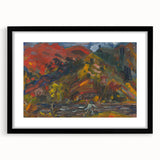 Man on the River Bank - Vibrant Expressionist Landscape Wall Art