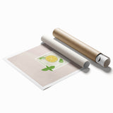 Extra large rolled print featuring delicate floral art in soft pastel shades.