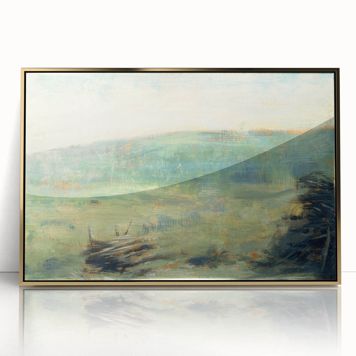 Landscape at Saint-Ouen by Seurat: Soft Impressionist Landscape Wall Art