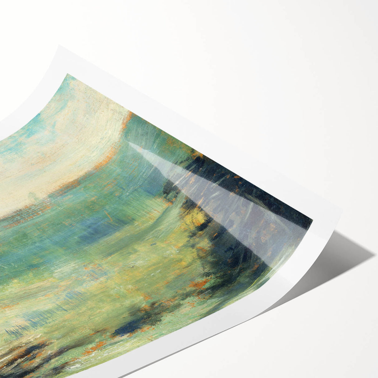Landscape at Saint-Ouen by Seurat: Soft Impressionist Landscape Wall Art