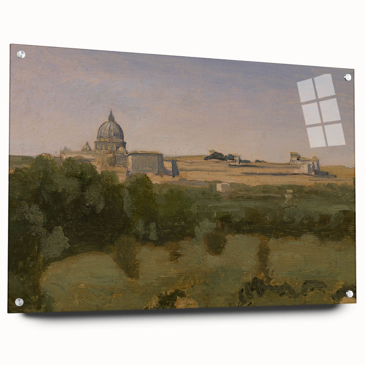 Realism Art Prints - View of Rome from Monte Pincio Landscape Canvas