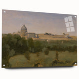 Realism Art Prints - View of Rome from Monte Pincio Landscape Canvas