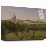 Realism Art Prints - View of Rome from Monte Pincio Landscape Canvas