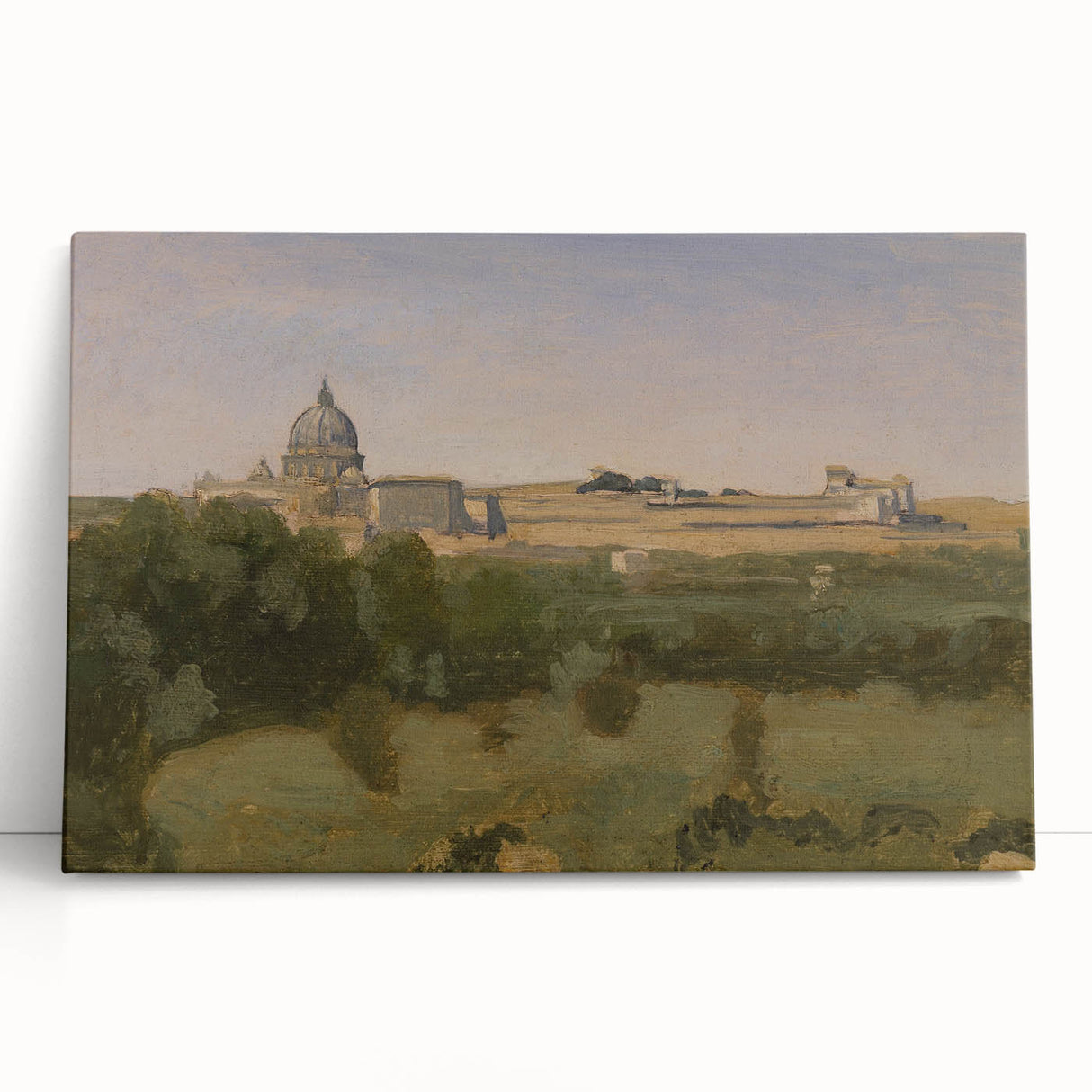 Realism Art Prints - View of Rome from Monte Pincio Landscape Canvas