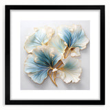 Abstract floral wall art framed in black, featuring vibrant colors and intricate designs, enhancing modern decor with a stylish touch. Perfect for living rooms or offices.
