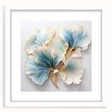 Abstract floral wall art framed with a white mat, showcasing vibrant colors and intricate patterns, perfect for enhancing modern home decor.